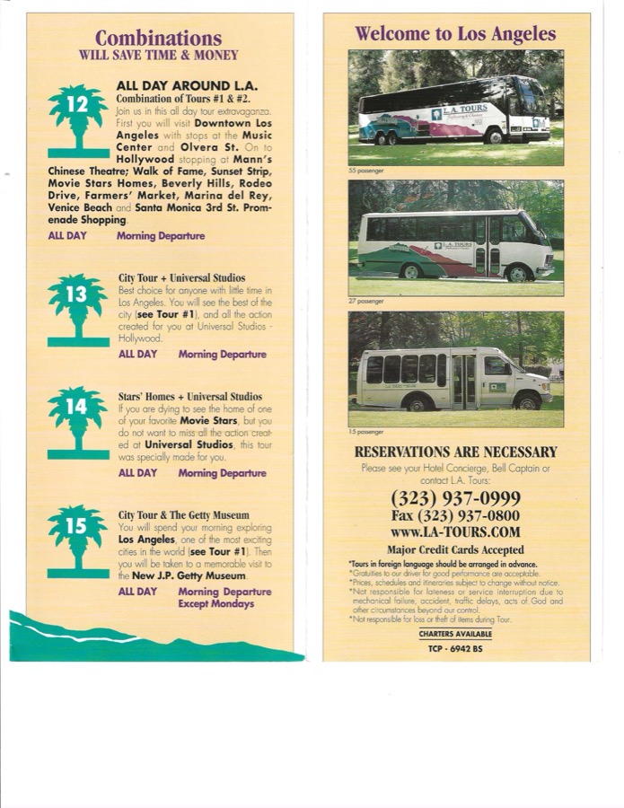 Frota de onibus e vans da LA Tours